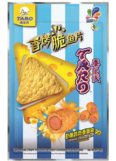 TARO BRAND CRISPY FISH SNACK CHEESY CHICKEN BITE FLAVOURED